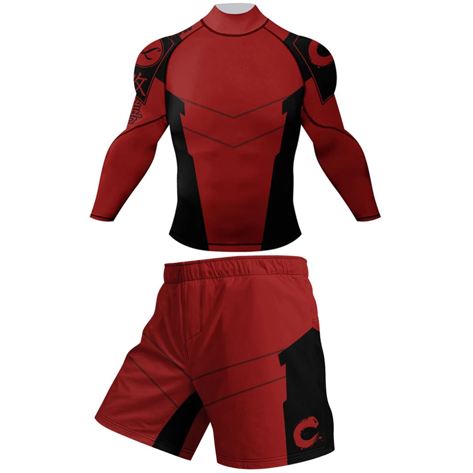 Ensemble compression rashguard + short MMA - vue 9