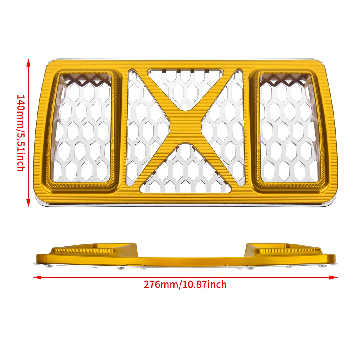 Grille de protection de radiateur dorée en aluminium pour Harley-Davidson Touring - vue 6