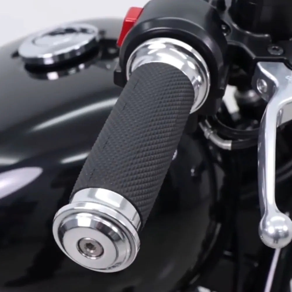 Poignées de guidon chromées pour Harley Sportster Dyna Softail - vue 1