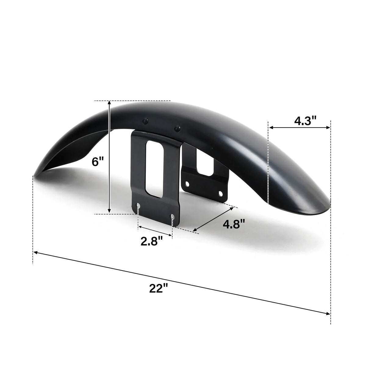 Garde-boue avant en fer noir pour Harley Sportster XL883/1200 - vue 5