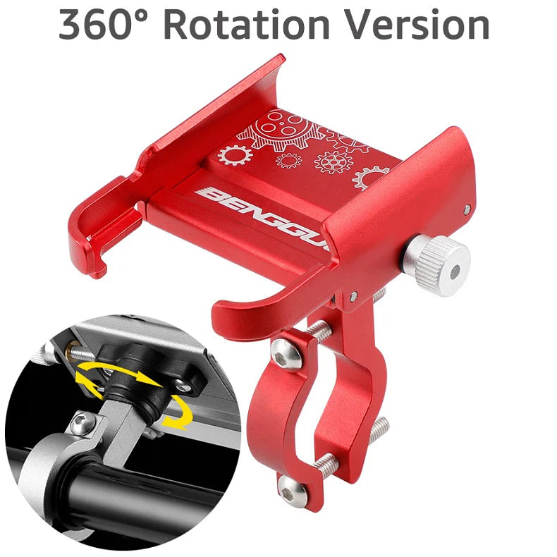 Support téléphone moto/vélo rotatif 360° pour smartphones 4,7 à 7 pouces – fixation guidon aluminium - vue 10