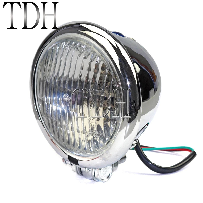 Phare rétro 4,5 pouces pour Harley chopper bobber - vue 9