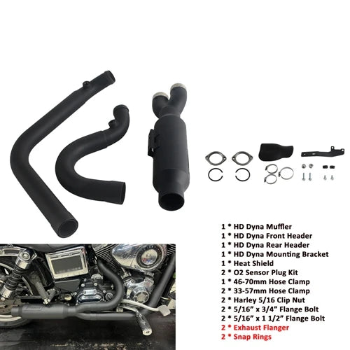 Système d'échappement complet 2-en-1 pour Harley-Davidson Dyna Fat Bob FXDF et Low Rider S FXDL/FXDLS 2006-2017 – photo 10/10