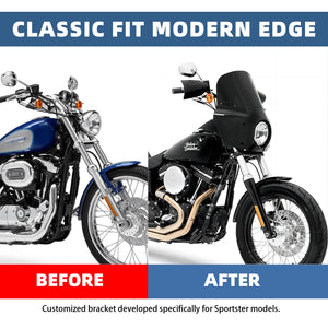 Carénage avant avec pare-brise fumé pour moto Harley Sportster - vue 5