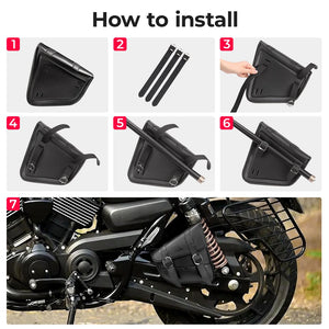 Sacoche de bras oscillant noire pour Harley Sportster Iron 883 - vue 5