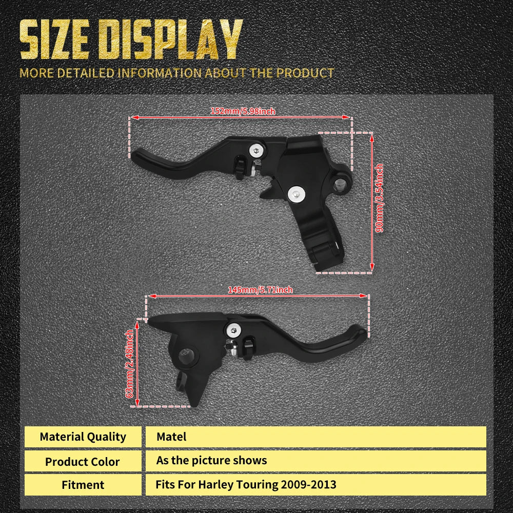 Levier de frein et d'embrayage réglable pour guidon - Harley Touring Ultra Limited, Road Glide, Electra Glide, Street Glide 2009-2013 – photo 5/10