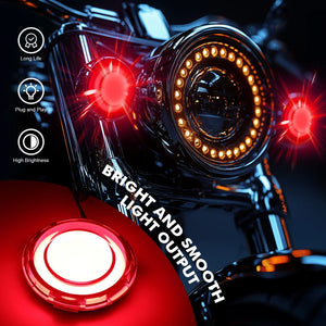Insert de clignotant LED 1157 pour Harley Touring Softail Dyna - vue 1