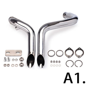 Drag pipes inox pour Harley Sportster - vue 8