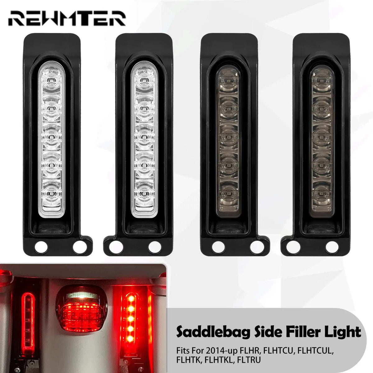 Feux LED de remplissage sacoche et garde-boue, veilleuse, stop et clignotant, Harley Touring Ultra Limited 2014-2022 - vue 1