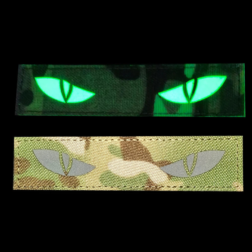 Écusson tactique phosphorescent yeux de chat - vue 6