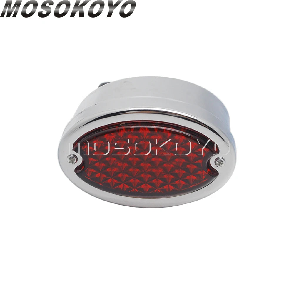 Feu arrière LED rond façon œil de chat pour moto custom - vue 8