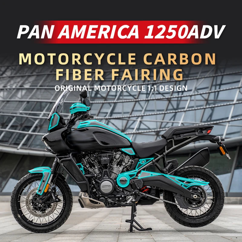 Autocollant effet carbone pour carrosserie de Harley Pan America - vue 1