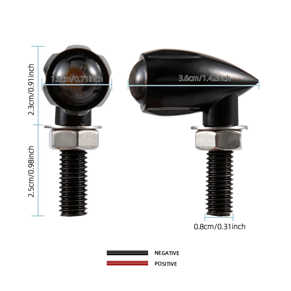 Mini clignotants LED bullet pour Harley Dyna Softail Sportster - vue 5