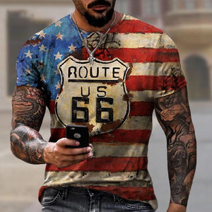 T-shirt homme imprimé 3D Route 66 - vue 8