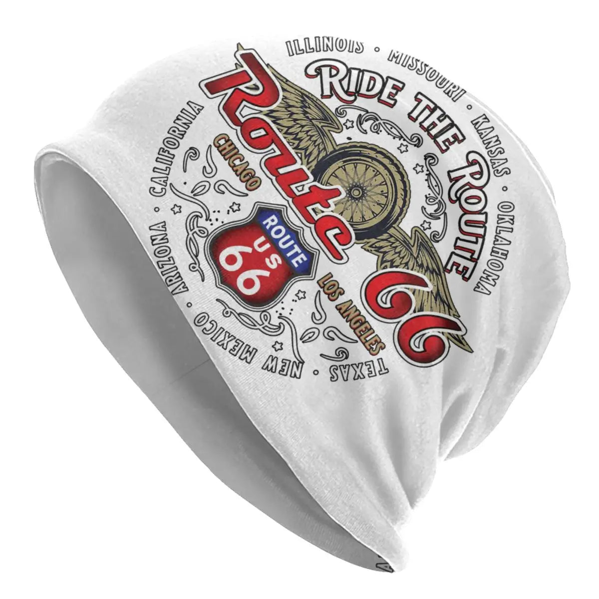 Bonnet tricoté biker Route 66 pour l'hiver - vue 15