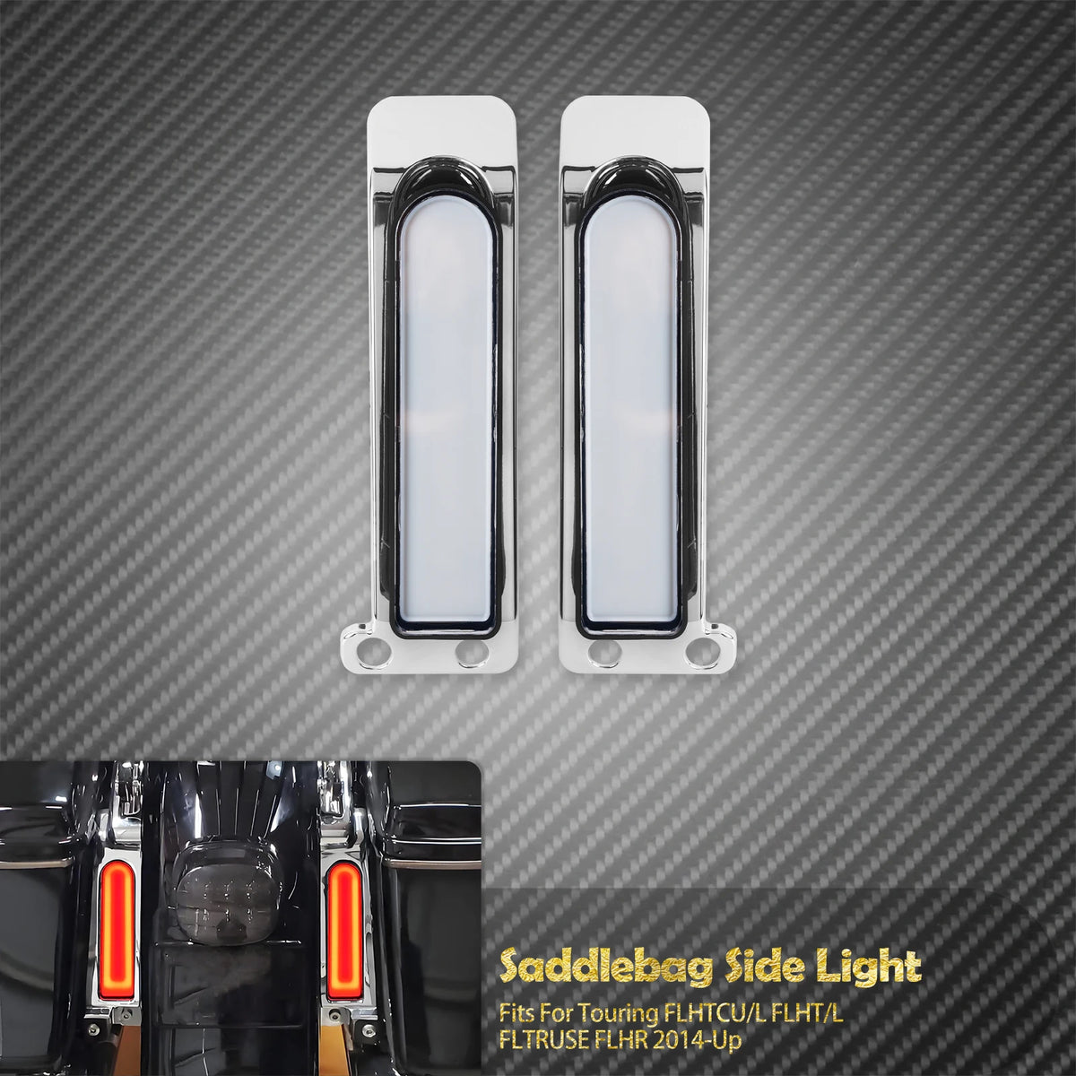 Feu LED latéral de sacoche clignotant/stop - Harley Touring Road King, Ultra Limited FLHR 2014 et + – photo 8/10