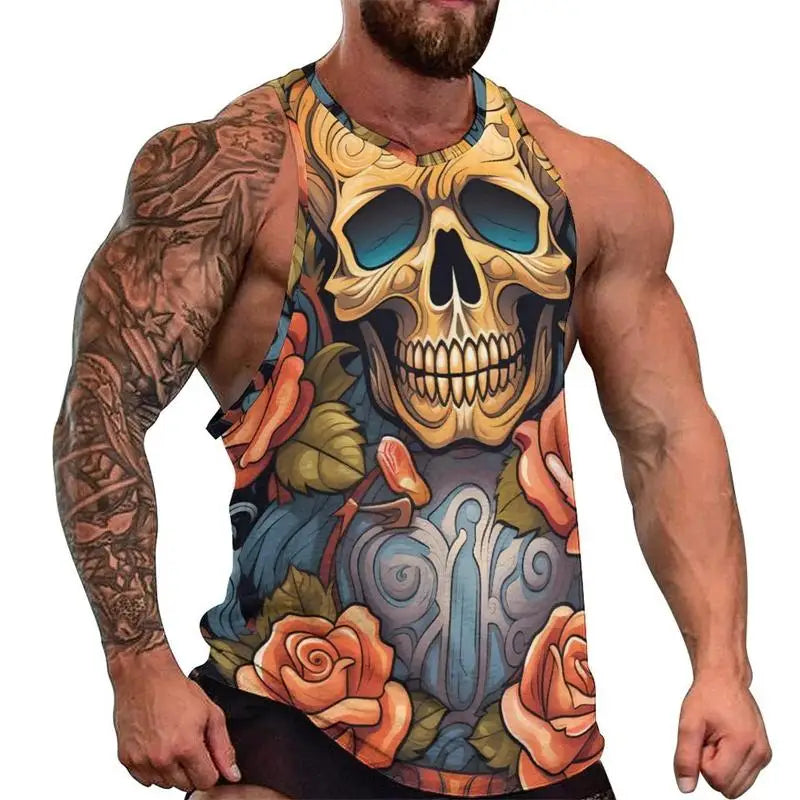 Débardeur crâne 3D oversize homme - vue 23
