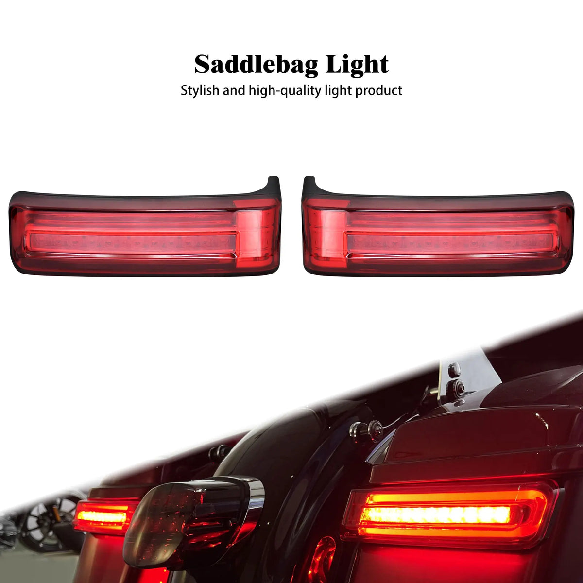 Feux LED de sacoche (position/stop/clignotant) pour Harley-Davidson Touring 2014 et plus – photo 9/10