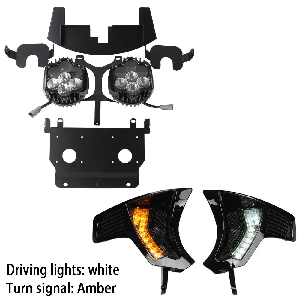 Kit de phares LED noirs pour Harley Road Glide - vue 12