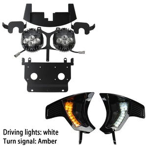 Kit de phares LED noirs pour Harley Road Glide - vue 12