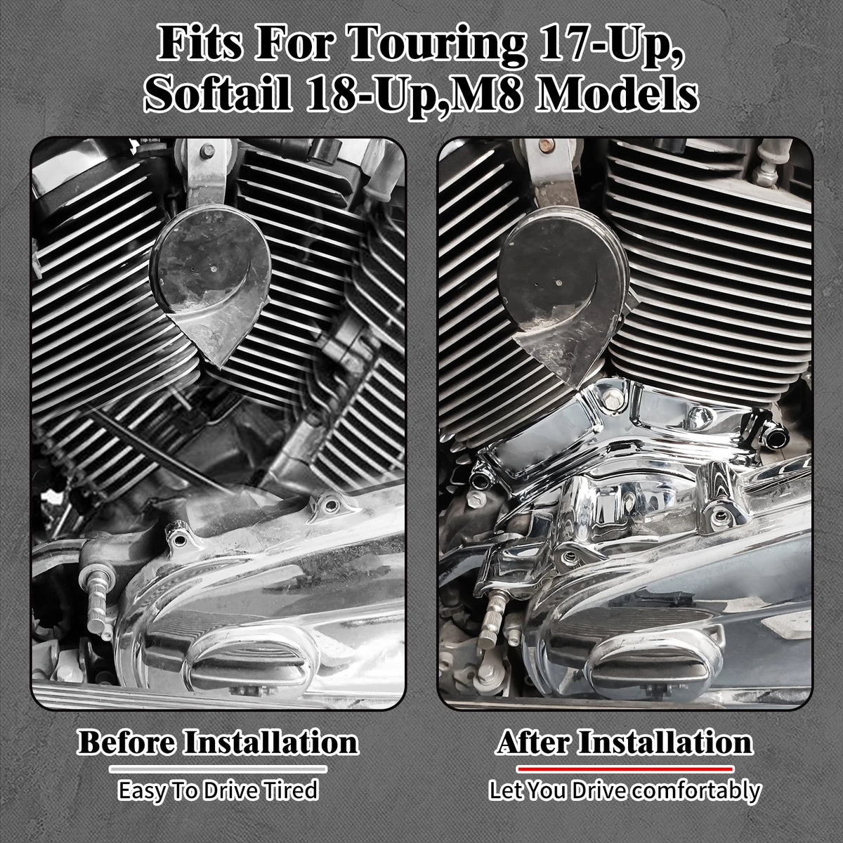 Cache latéral de base cylindre en aluminium - Harley Softail 2018 et +, Touring et Trike 2017 et + – photo 4/8