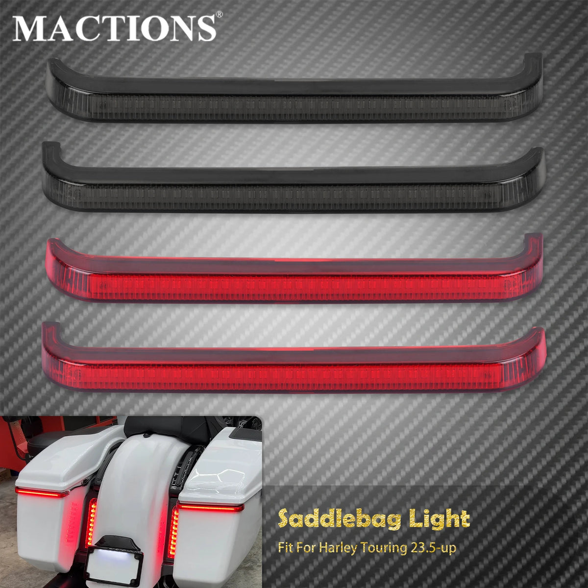 Feux LED de sacoche arrière avec clignotant séquentiel pour Harley-Davidson Touring 2023.5-2025 – photo 1/8
