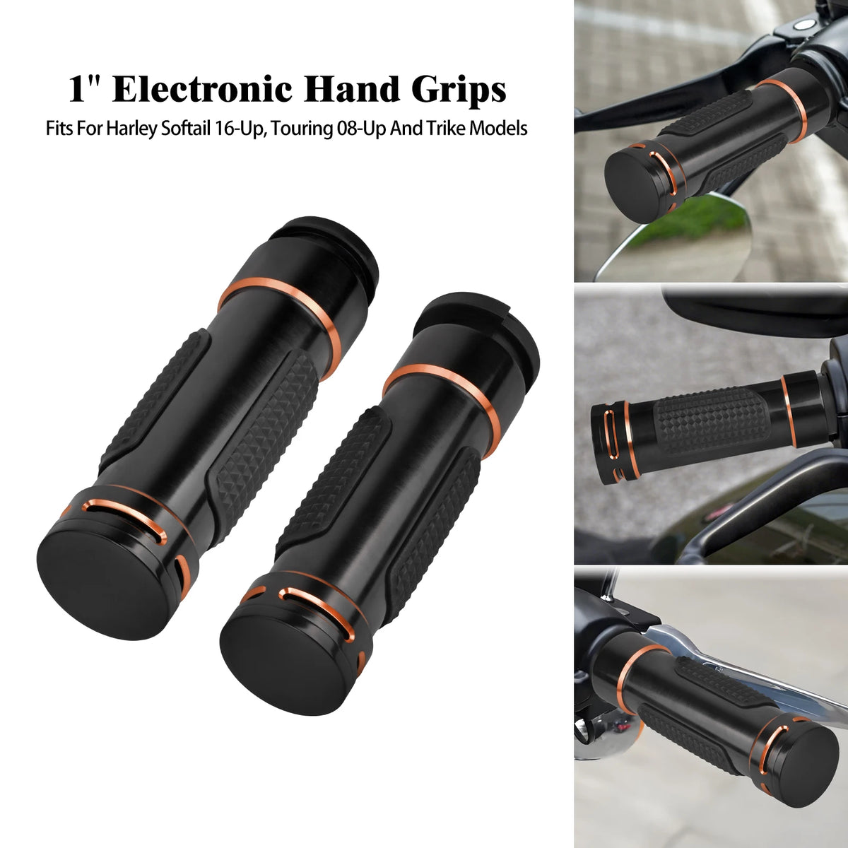 Poignées 25 mm accélérateur électronique pour Harley Touring - vue 7