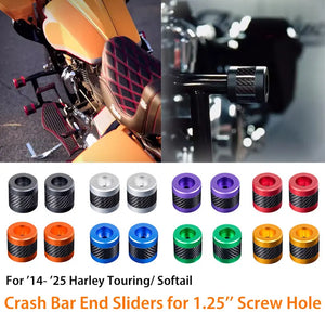 Embouts de Barre de Protection (Crash Bar End Cap) Carbone - Harley-Davidson Touring & Softail – photo 1/14