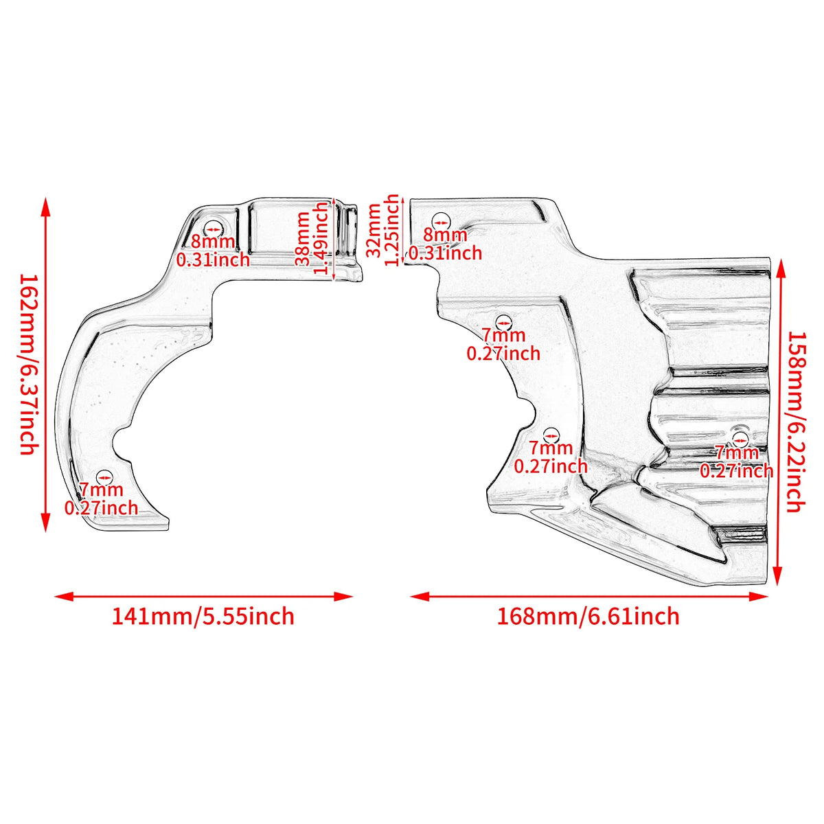 Cache d'Interface Moteur/Transmission - Harley-Davidson Softail Cross Bones, Fat Boy, Deluxe, Classic 2007-2017 – photo 6/7