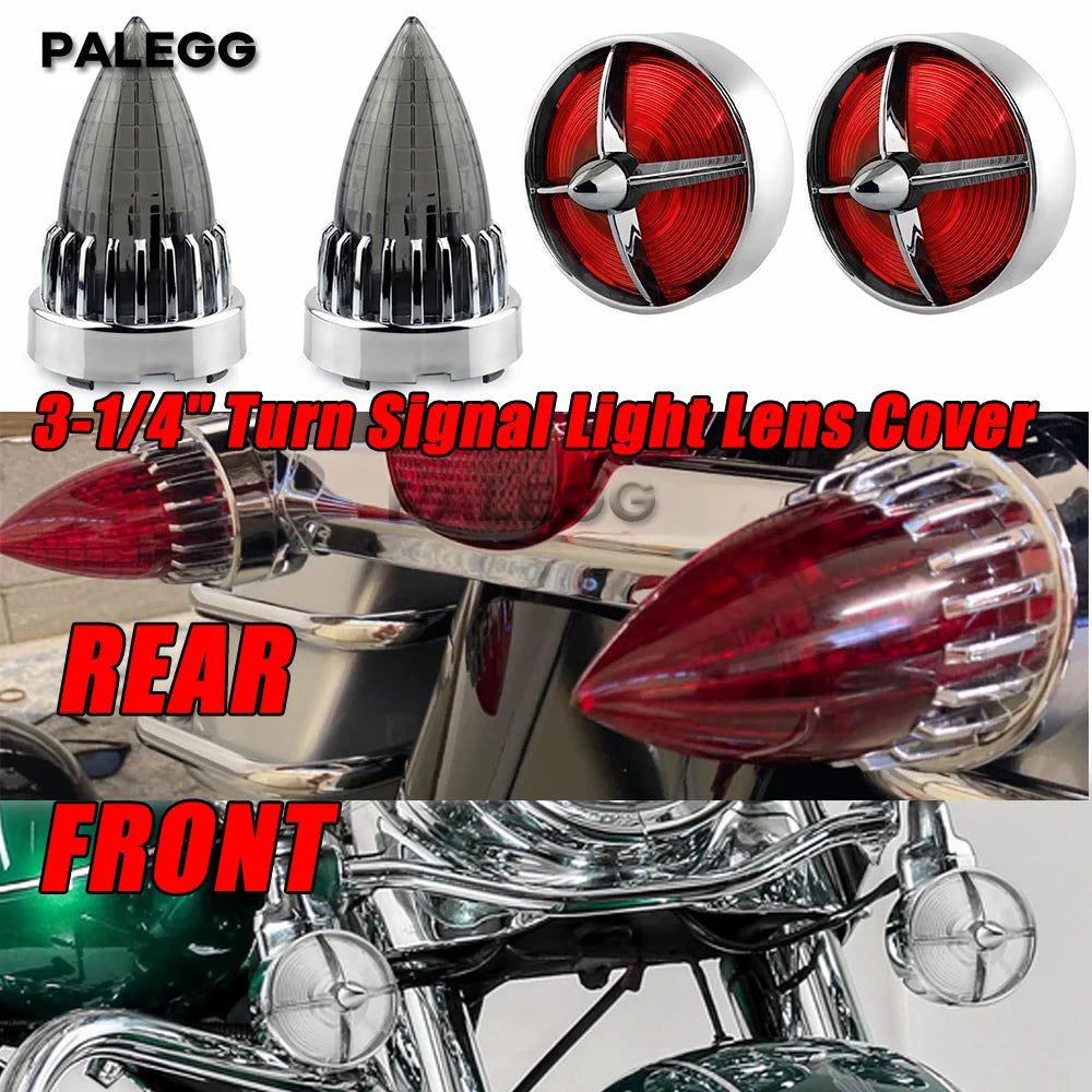 Cabochons de clignotant 3 1/4 pour Harley Touring - vue 1