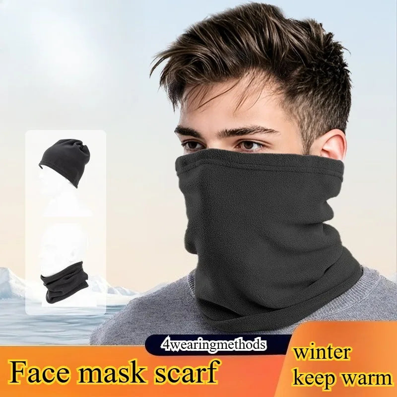 Cagoule polaire noire pour la conduite moto en hiver - vue 1