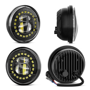 Feux additionnels LED 4,5 pouces pour Harley Touring - vue 2