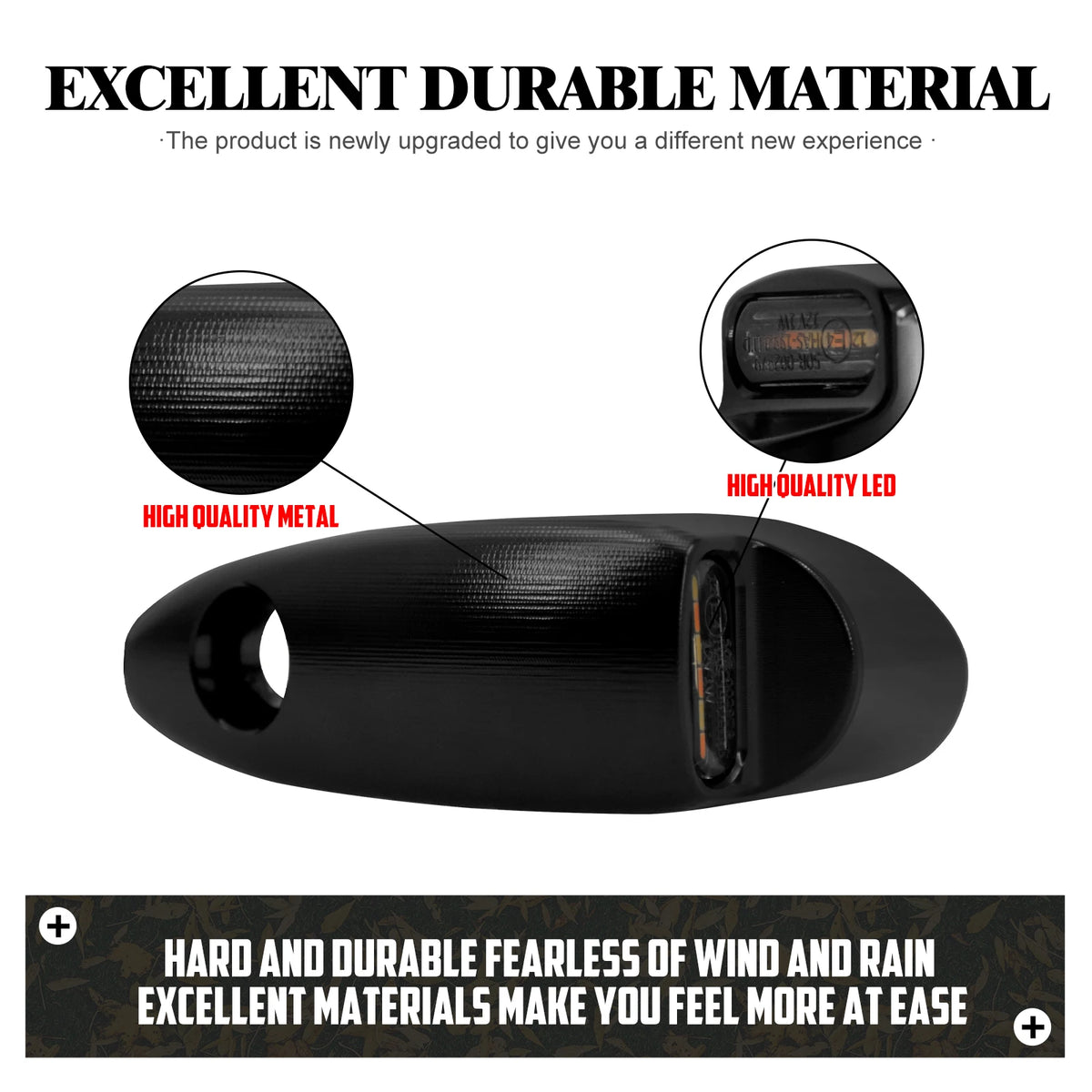 Clignotant LED noir homologué E-Mark pour Harley-Davidson Road Glide - vue 4