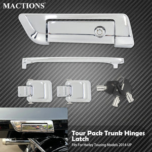 Kit loquet, charnières et clés pour top case Harley Touring - vue 1