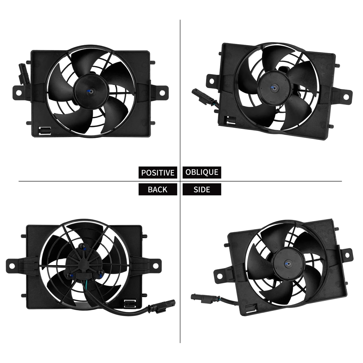 Ventilateur de radiateur noir pour moto BMW R1200 RT - vue 3