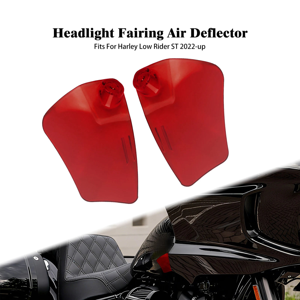 Déflecteurs d'air latéraux colorés pour phare de Harley-Davidson Low Rider ST - vue 8