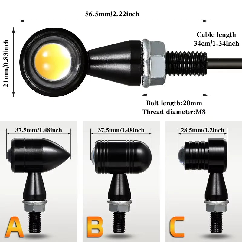 Mini clignotants LED pour Harley - vue 2