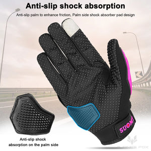 Gants moto mesh gris compatibles écran tactile - vue de face - vue 2
