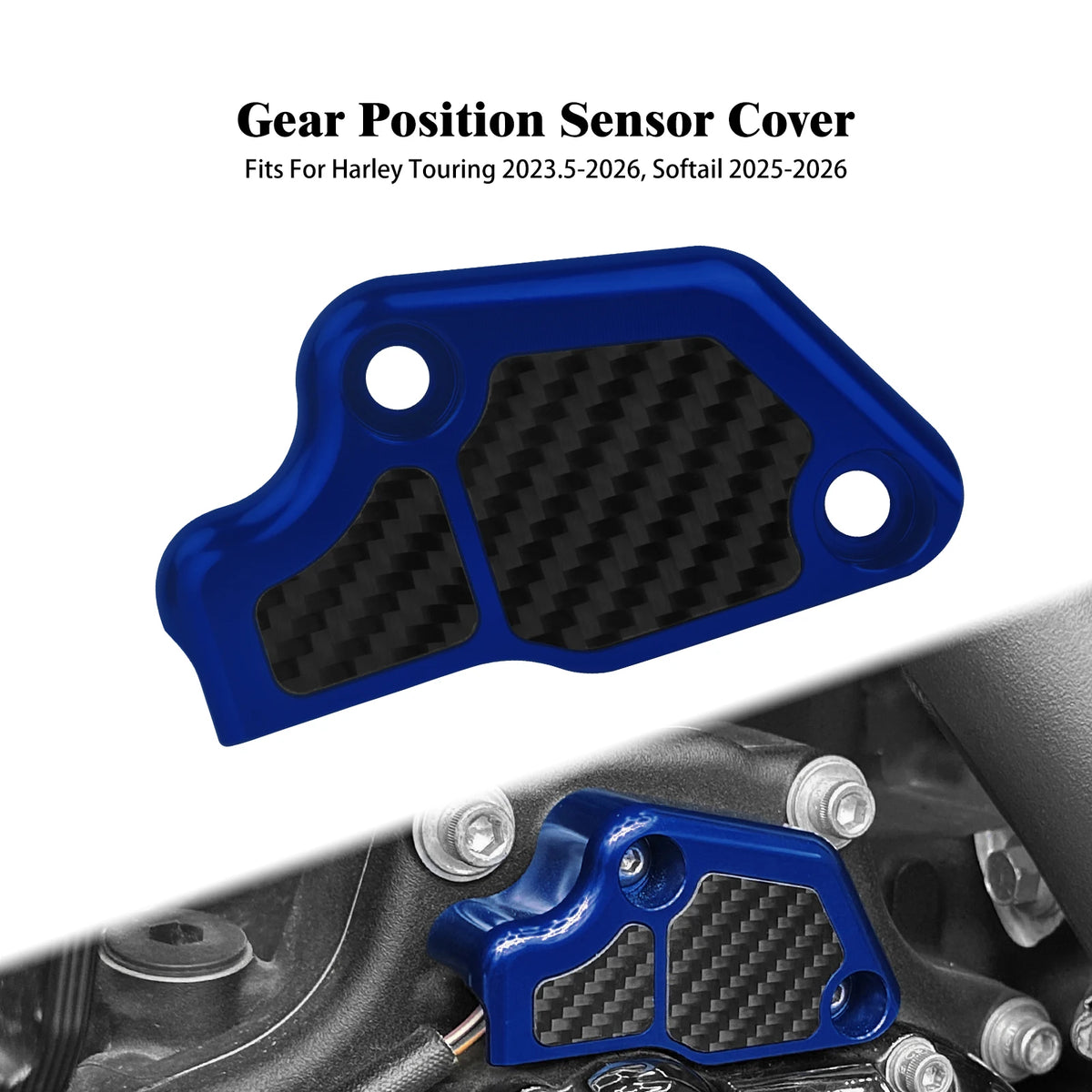 Cache de Capteur de Position de Vitesse Effet Carbone - Harley-Davidson Touring 2023.5-2026 et Softail 2025-2026 – photo 7/12