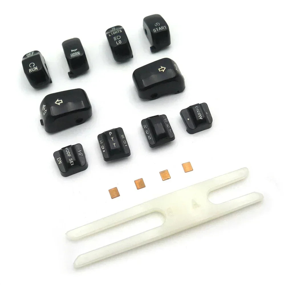 Capuchons de boutons de commodo pour Harley Touring - vue 2