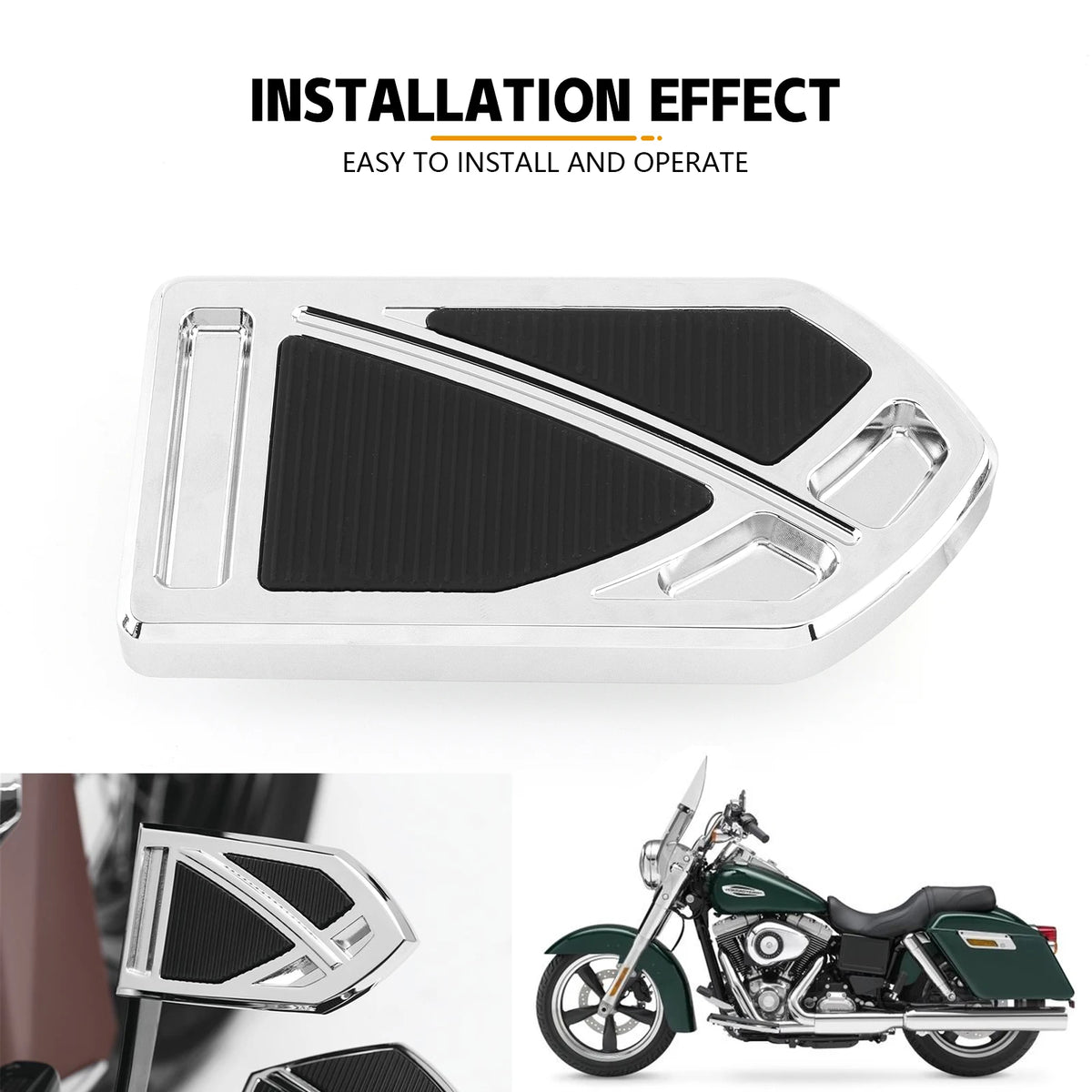 Kit repose-pieds, planchers, levier de sélecteur et pontets Phantom pour Harley-Davidson Touring et Softail – photo 5/8