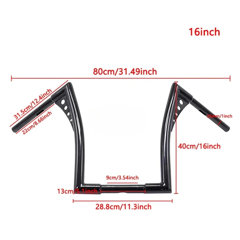 Guidon ape hanger Z-bar pour Harley Sportster Softail - vue 12