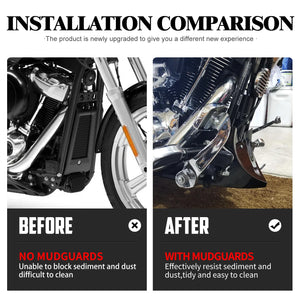 Carénage bas noir mat / spoiler de menton pour Harley-Davidson - vue 3