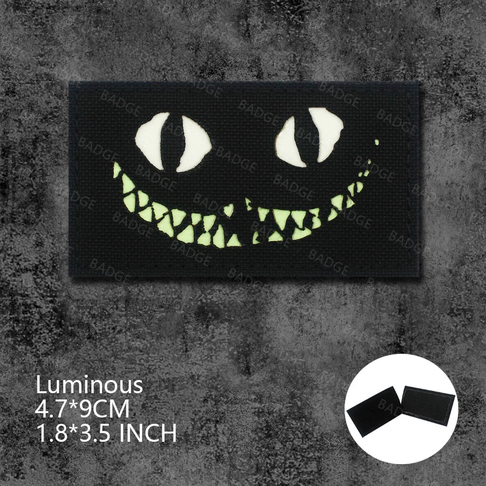 Écusson tactique phosphorescent yeux de chat - vue 25
