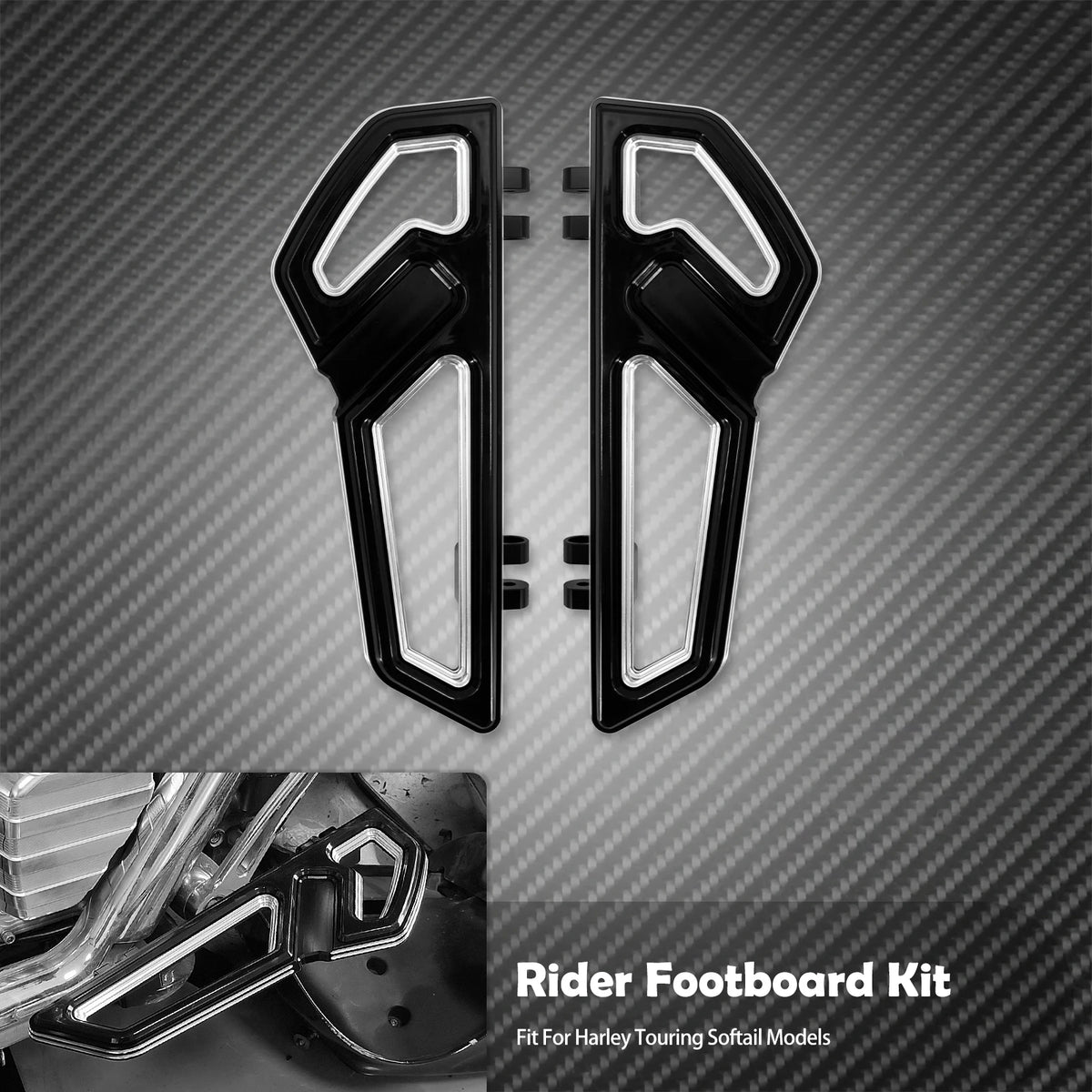 Marchepied avant conducteur pour Harley-Davidson Touring Road King, Street Glide FLHT, Softail et Fat Boy – photo 7/9
