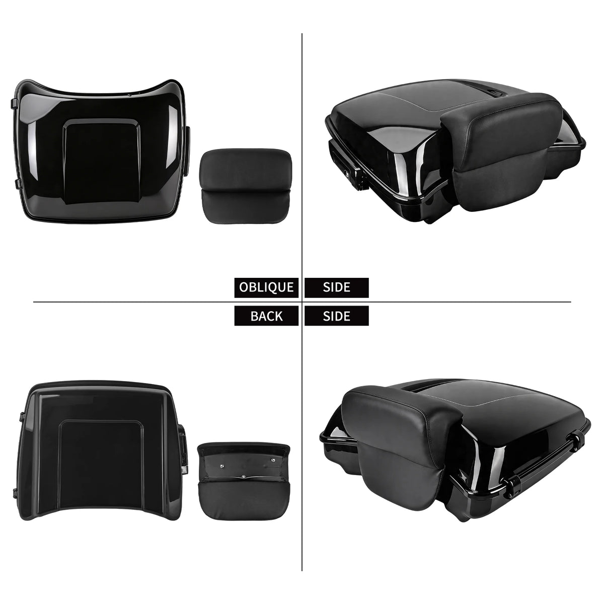 Top Case Razor 7,5 pouces avec Dossier - Harley-Davidson Touring FLHTK/FLHR 2014-2025 – photo 4/8