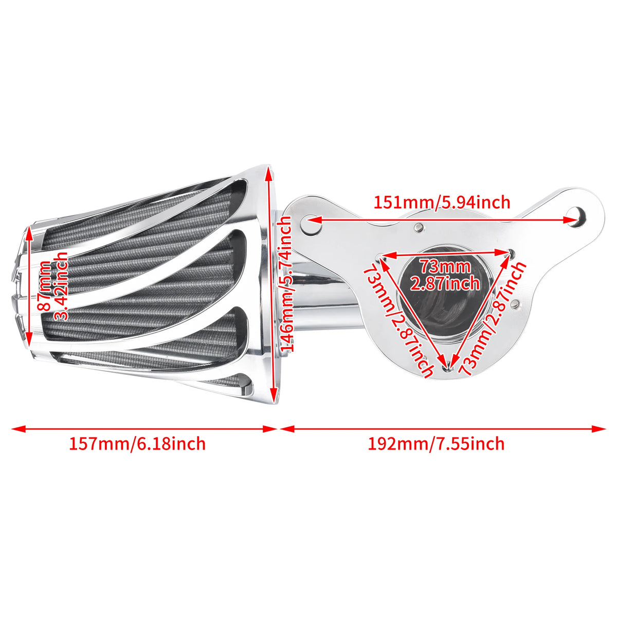Filtre à air CNC en aluminium pour moteur Harley-Davidson - vue 6