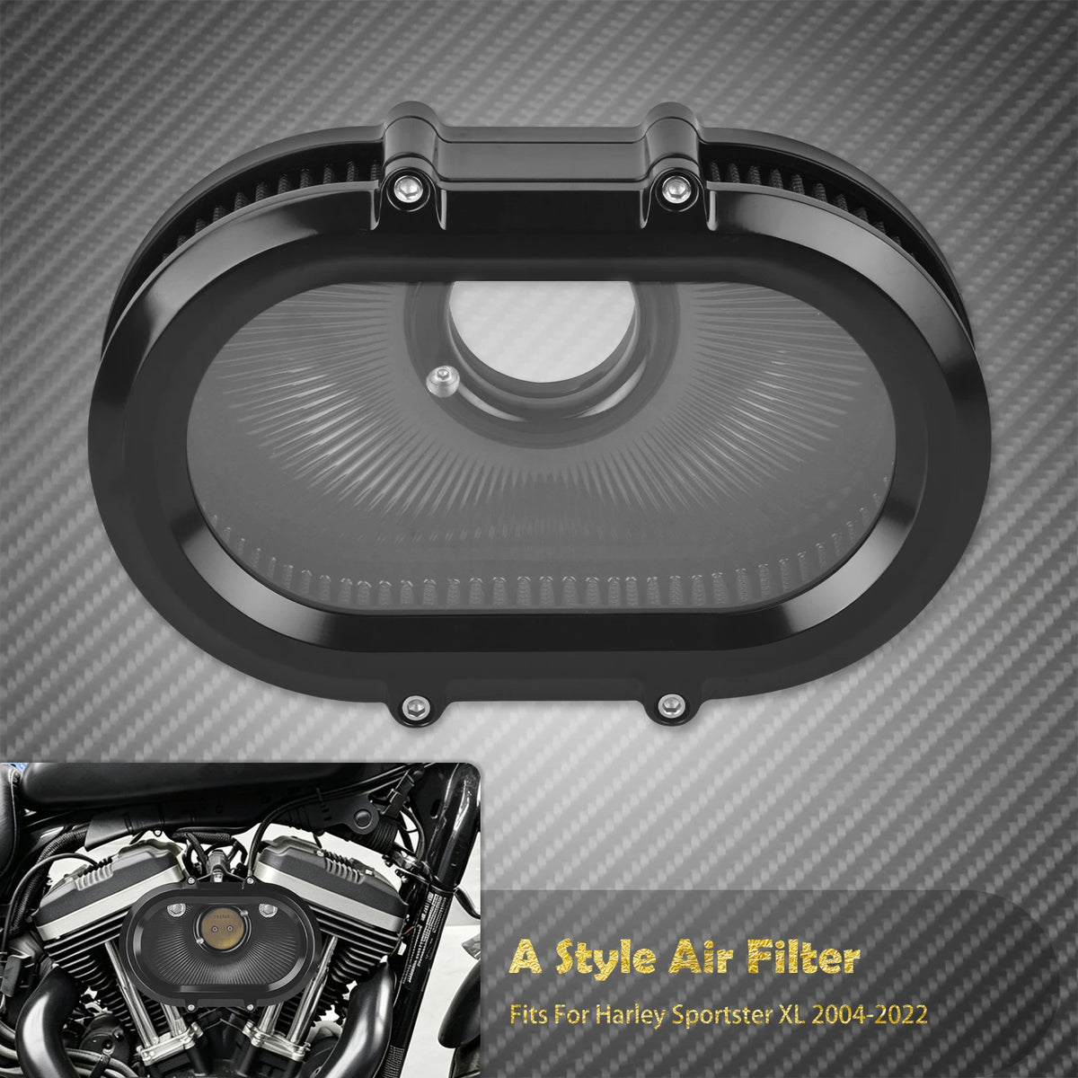 Filtre à Air avec Anneaux Décoratifs Interchangeables - Harley-Davidson Touring, Softail, Dyna, Sportster, Trike – photo 9/26