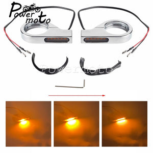 Clignotants LED de fourche 41 mm pour Harley - vue 13