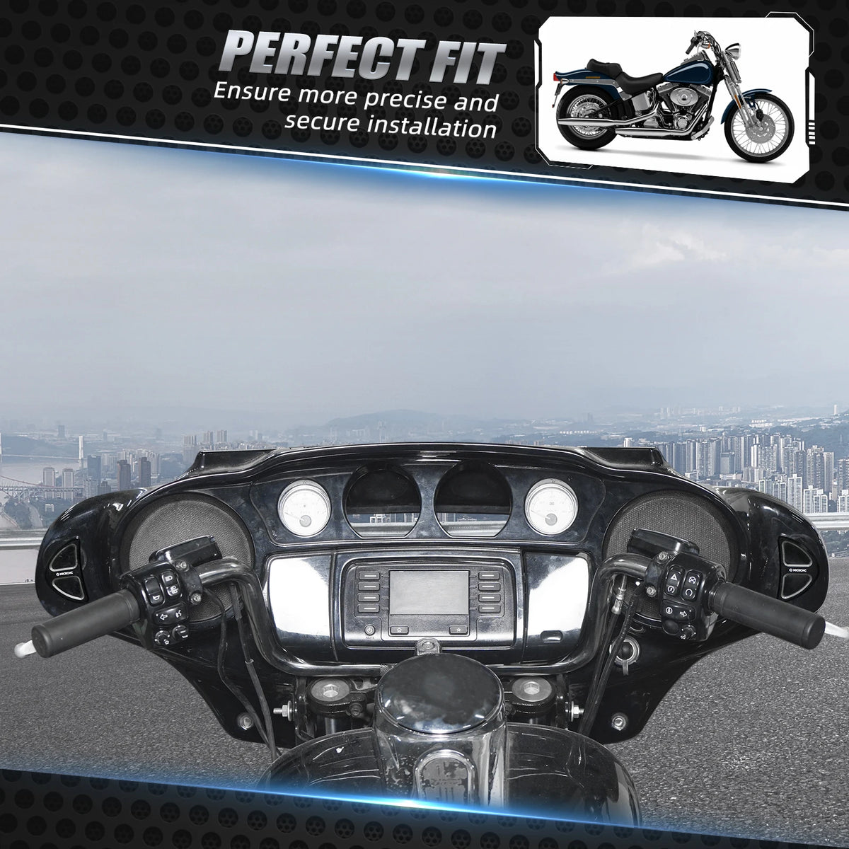 Caches de Trou de Rétroviseur de Carénage (Paire) Aluminium - Harley-Davidson Street Glide 2014-2023 – photo 2/9